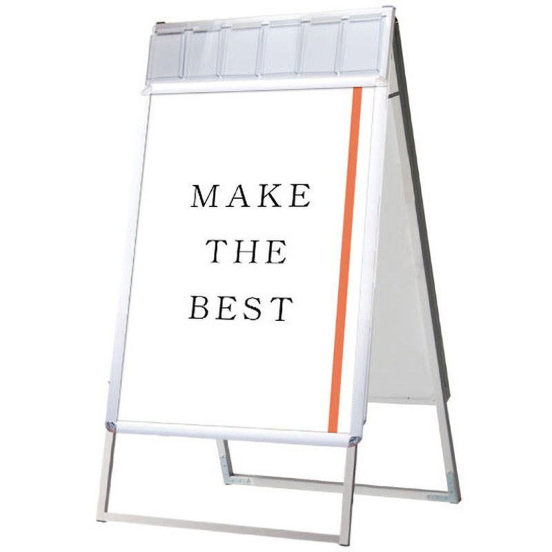 PGSKP-B1RS ポスターグリップスタンド看板パンフレットケース付(屋内用) 常磐精工 両面タイプ   PGSKP-B1RS