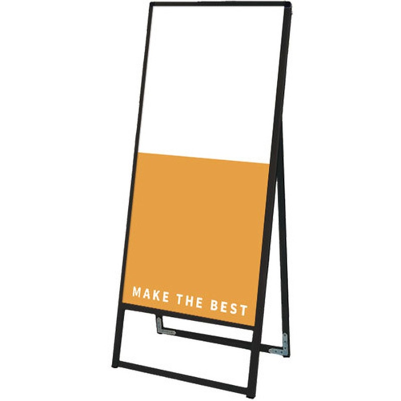 BVASKAP-450X1200K ブラックバリウススタンド看板 アルミ複合板タイプ 常磐精工 質量4.3kg ポスター寸法450×1200mm面板WW450mm HH1200mm  BVASKAP-450X1200K