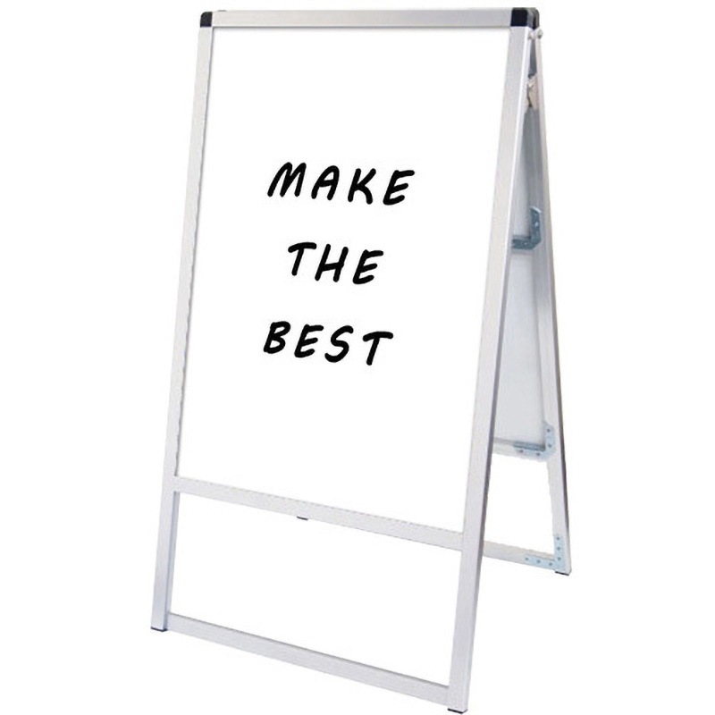 VASKWB-A2R バリウススタンド看板 ホワイトボードタイプ 常磐精工 ポスター寸法420×594mm面板寸法A2(W420×H594)mm  VASKWB-A2R