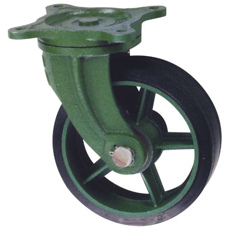 200×50MTBR-TB-H ダクタイルキャスター(マリーナ用) 自在車 東北車輌 単輪 ストッパーなし 許容荷重270daN 車輪径200mm取付高260mm