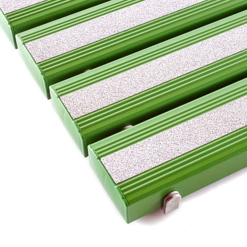 MR-098-445-1 抗菌滑り止め安全スノコ(完成品) テラモト 緑色 寸法600×1800mm  MR-098-445-1