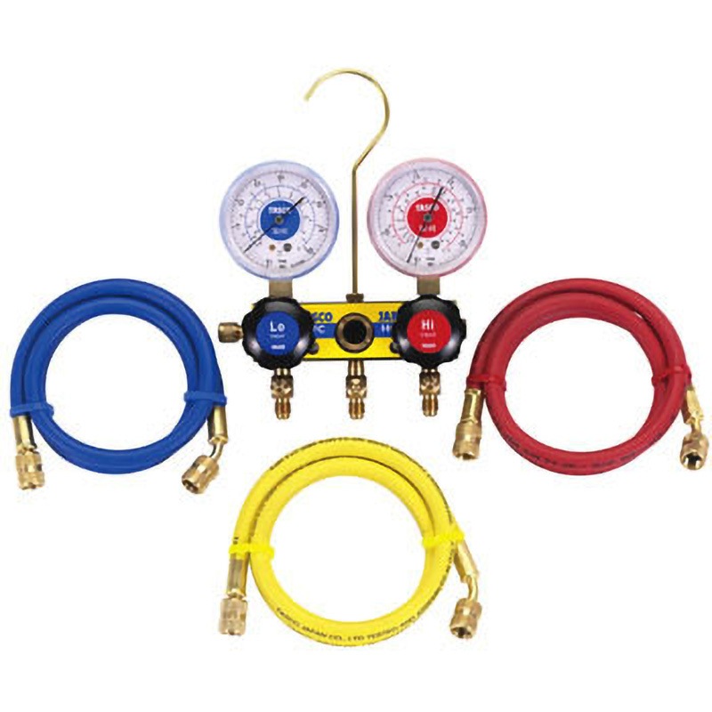 TA120T-1 R22・R12・R502 サイトグラス付ゲージマニホールドキット 68Φ