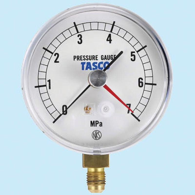 TA148AF-270 フレアタイプ圧力計(設置針式) 75Φ 1個 タスコ(TASCO 