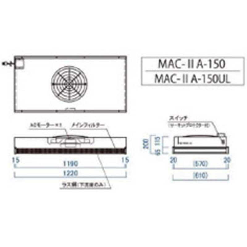 ファンフィルターユニット 送風機/ACモーター 幅1220mm奥行1220mm高さ215mm