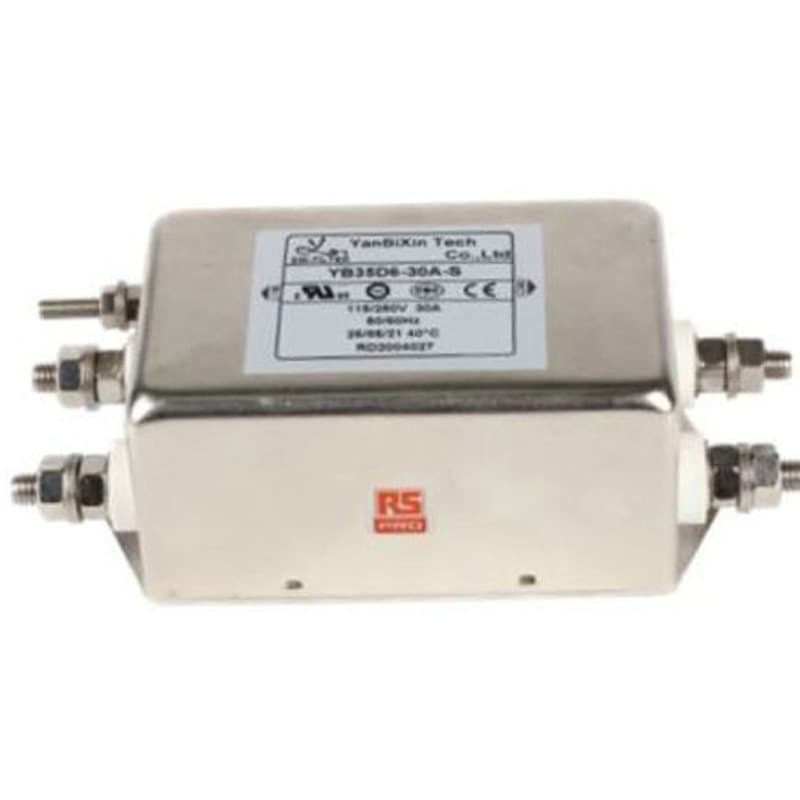 237-8731 RS PRO EMCフィルタ 単相 30A シャーシーマウント 1.0μF 2*1.5 mH 1.5 / 2.5 mA Two Stage 200kΩ RS PRO 1箱(32個) 237-8731 124,900円