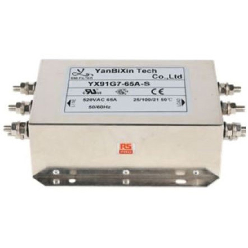 237-8768 RS PRO EMIフィルタ，電源ラインフィルタ，ノイズフィルタ 三相 65A シャーシーマウント RS PRO 1個 237-8768