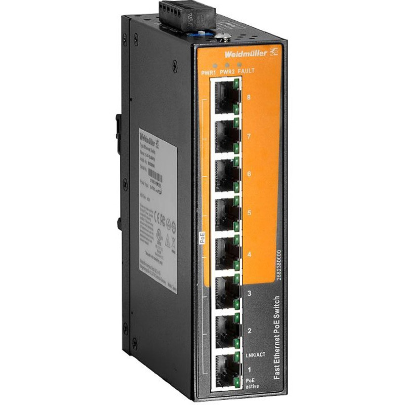 2682380000 IE-SW-EL08-8PoE EcoLine シリーズ ワイドミュラー 1個 2682380000 IE-SW-EL08-8PoE