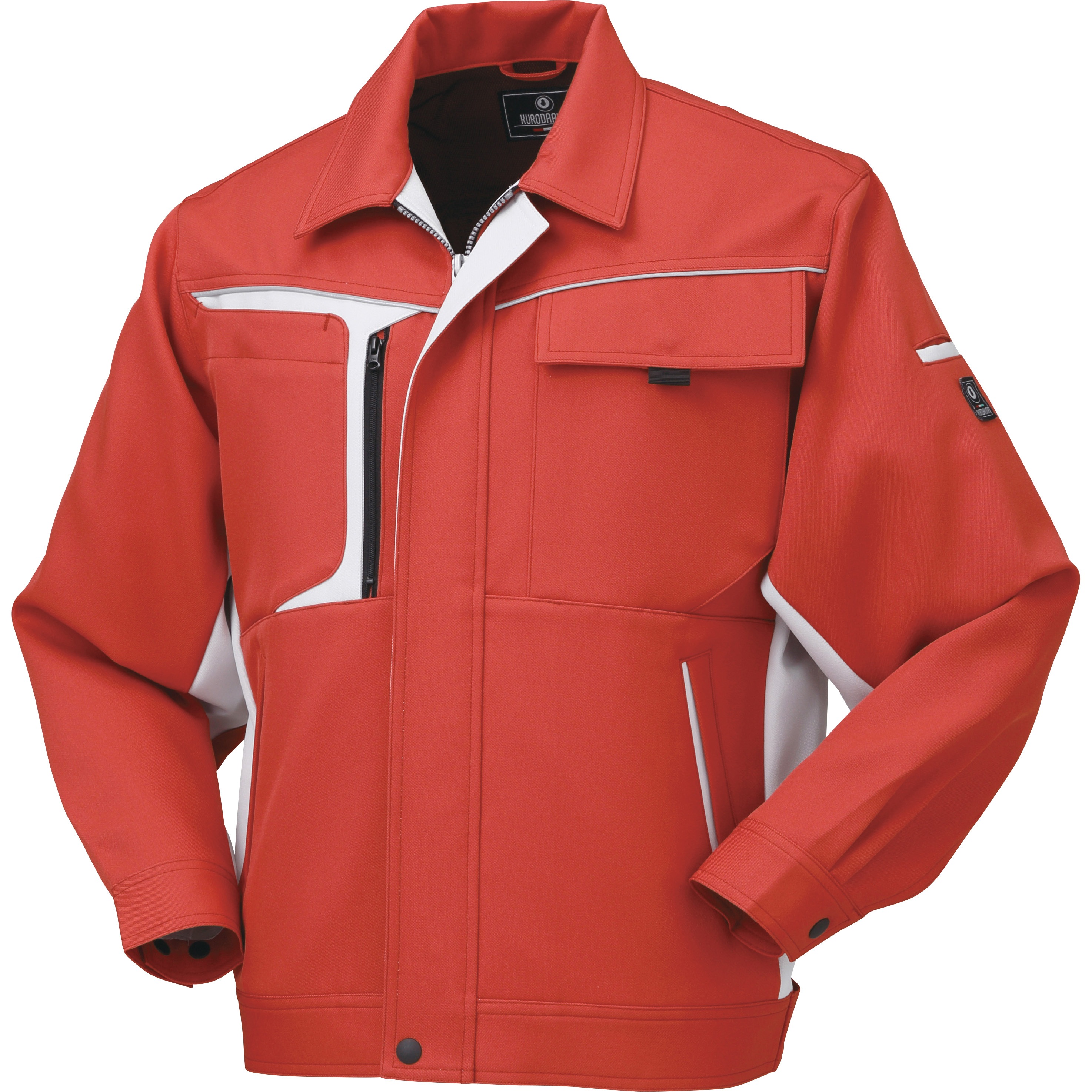 32596 長袖ジャンパー 32596 (秋冬用) クロダルマ 裏面ツイル(裏綿) レンガ色 4L着丈71.5cm