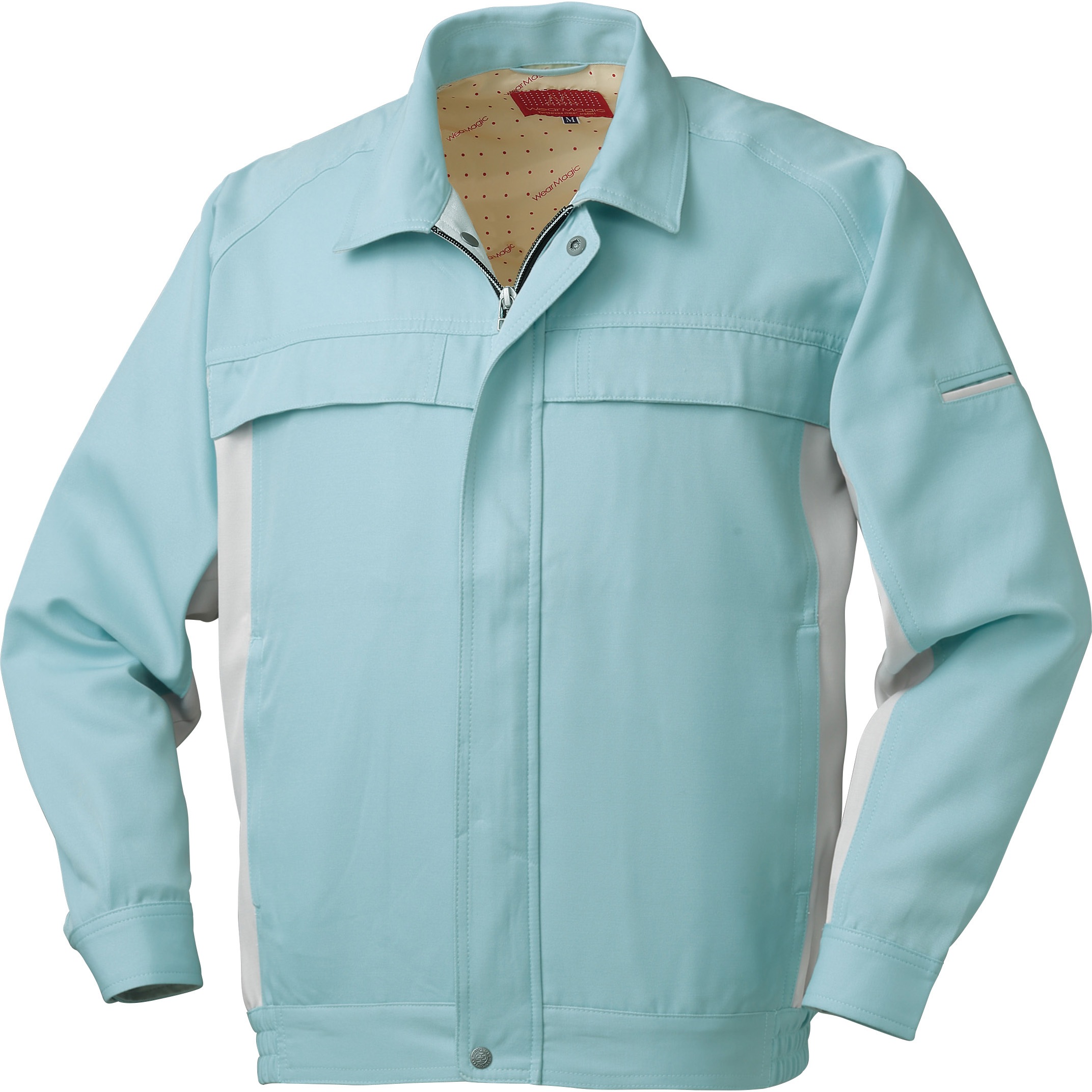 32519 長袖ユニセックスジャンパー 32519 (秋冬用) クロダルマ 交織ツイル パウダーグリーン色 SS着丈59.5cm