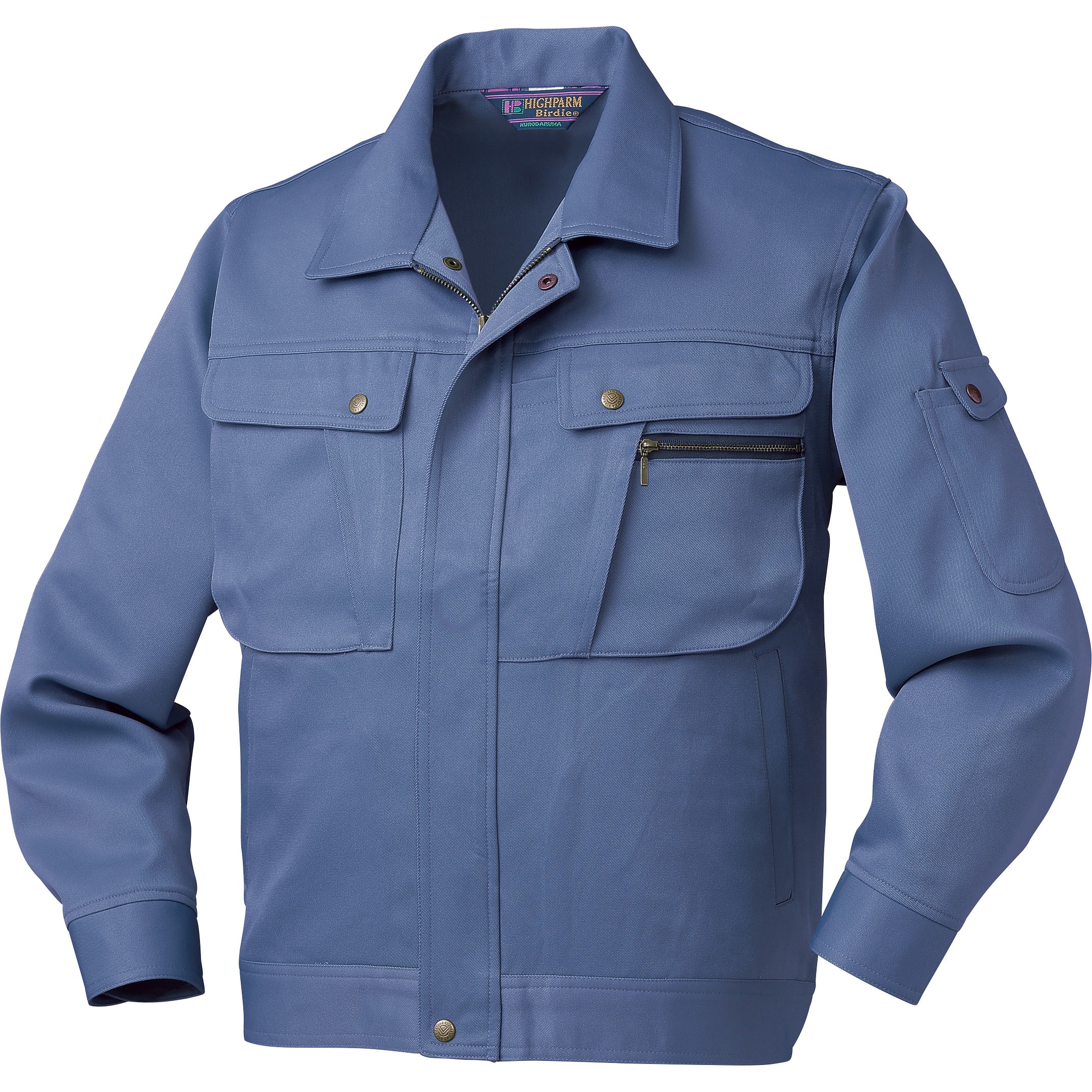 320007 長袖ジャンパー 320007 (秋冬用) クロダルマ 裏綿ツイル パープル色 S着丈58cm 5,878円