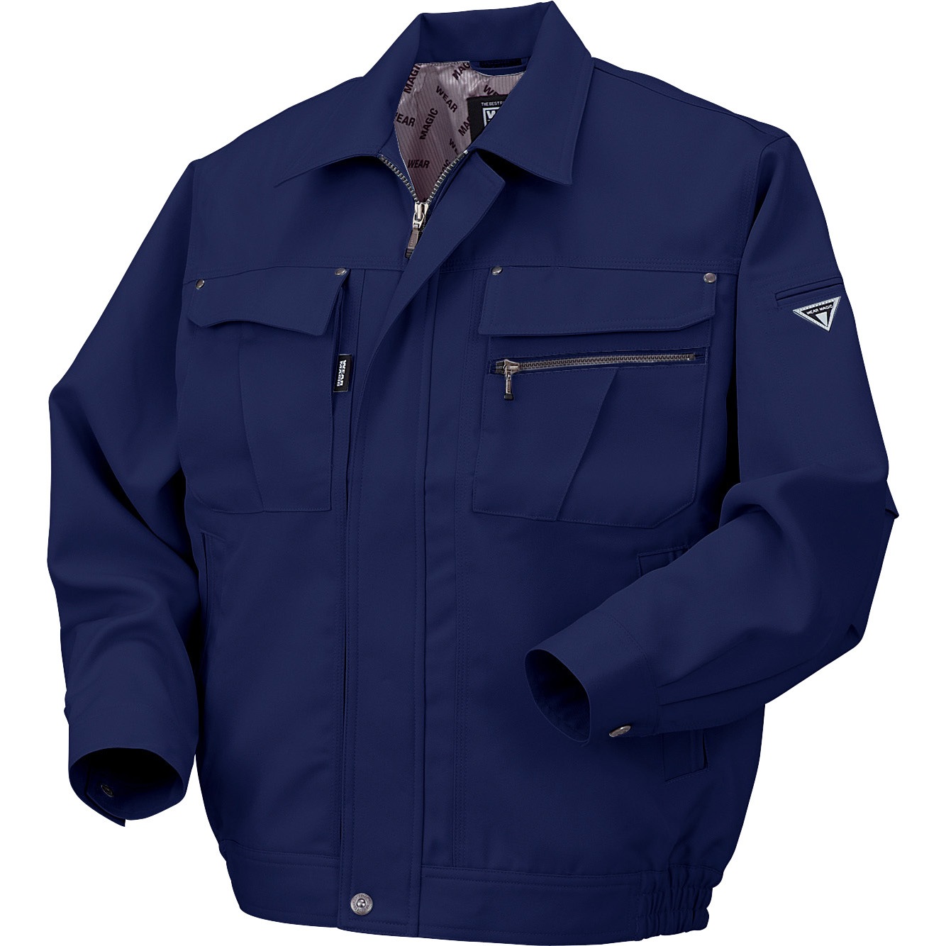 32517 長袖ジャンパー 32517 (秋冬用) クロダルマ 裏綿ツイル ネイビー色 S着丈61.5cm