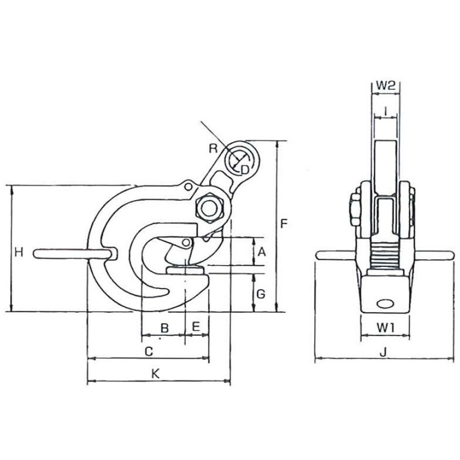 VANL-1 形鋼クランプ 1個 イーグルクランプ 【通販モノタロウ】 VANL-1 形鋼クランプ 1個 イーグルクランプ 【通販モノタロウ】