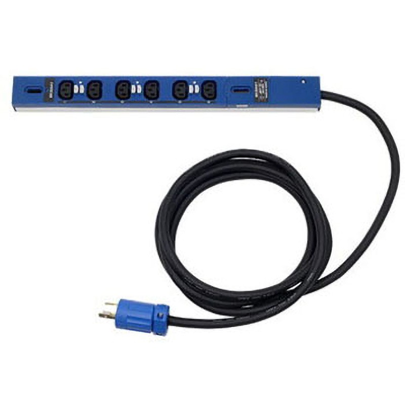DZ-2002006CSB コンセントバー (200V 20A 6口) 摂津金属工業 幅36mm DZ