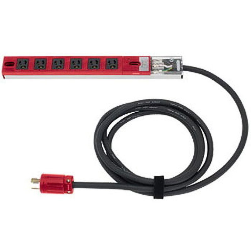 DZ-1002006CR コンセントバー(100V 20A 6口 コンパクトタイプ) 1本 摂津金属工業 【通販モノタロウ】 17,005円