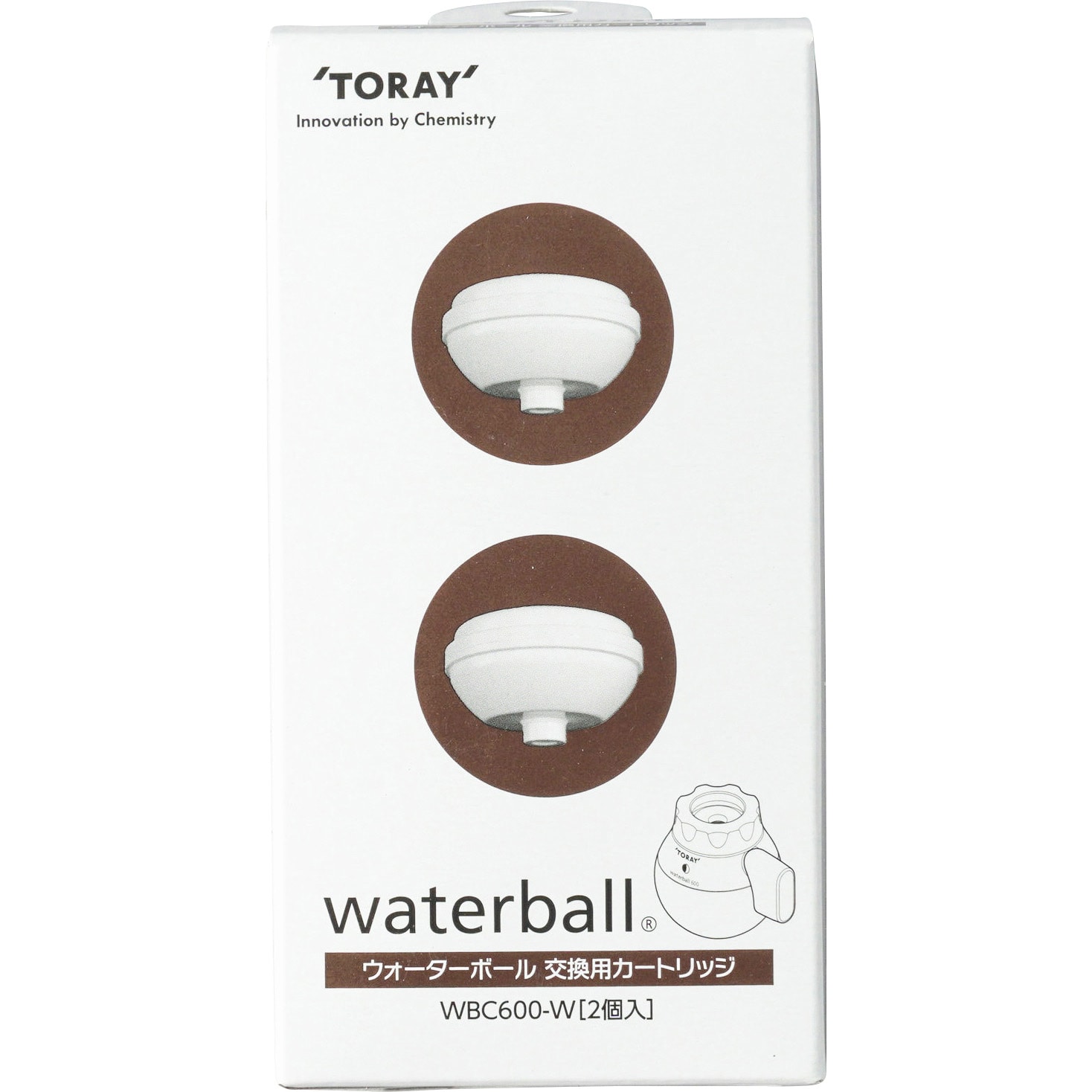 WBC600-W ウォーターボール 交換用カートリッジ 1箱(2個) TORAY(東レ