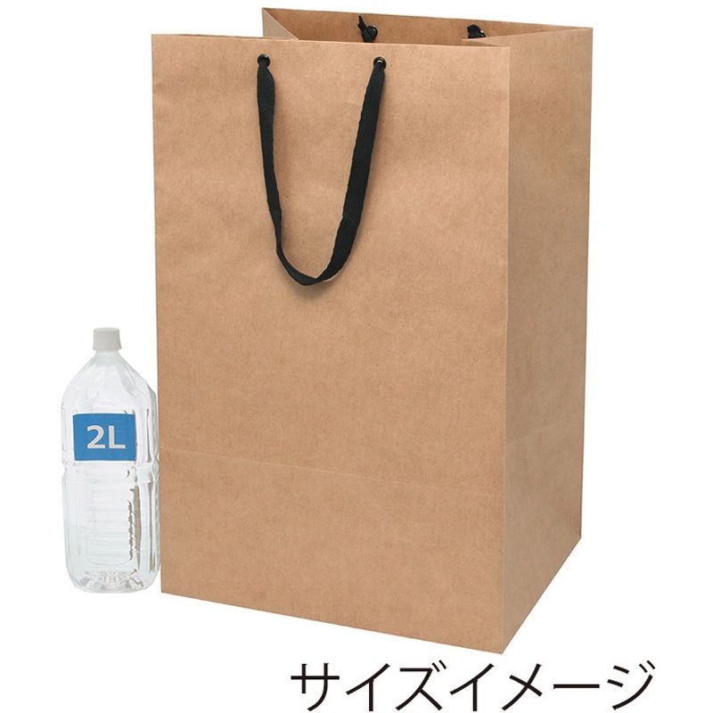 42-35 未晒無地 手提げ紙袋 フルールバッグ HEIKO 幅420mmマチ350mm高