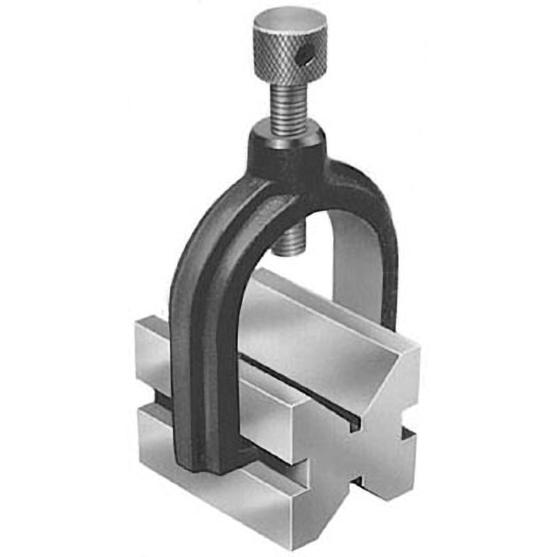 KV-60 硬鋼製クランプ付Vブロック 60mm ユニセイキ 1個 KV-60
