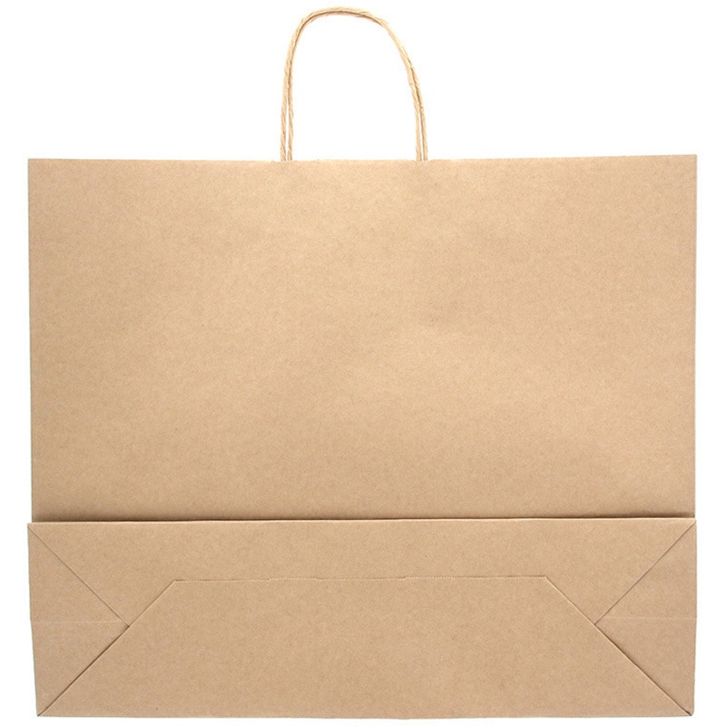 茶無地 手提げ紙袋 HEIKO 幅500mmマチ150mm高さ420mm 1パック(50枚