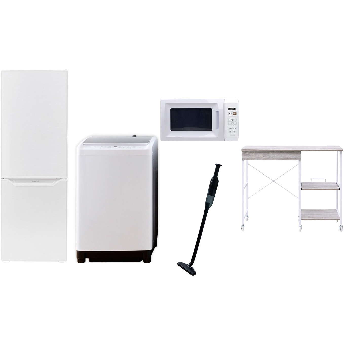 家電セット】5点セット (8kg洗濯機 173L冷蔵庫 電子レンジ 軽量