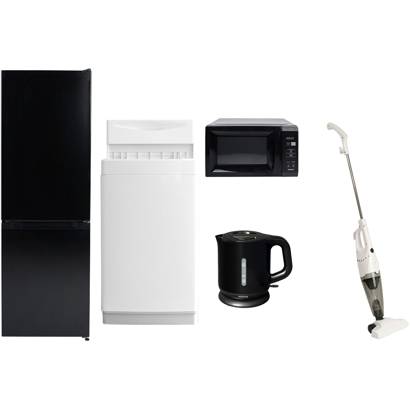 冷蔵庫・洗濯機・電子レンジ・T-falケトル