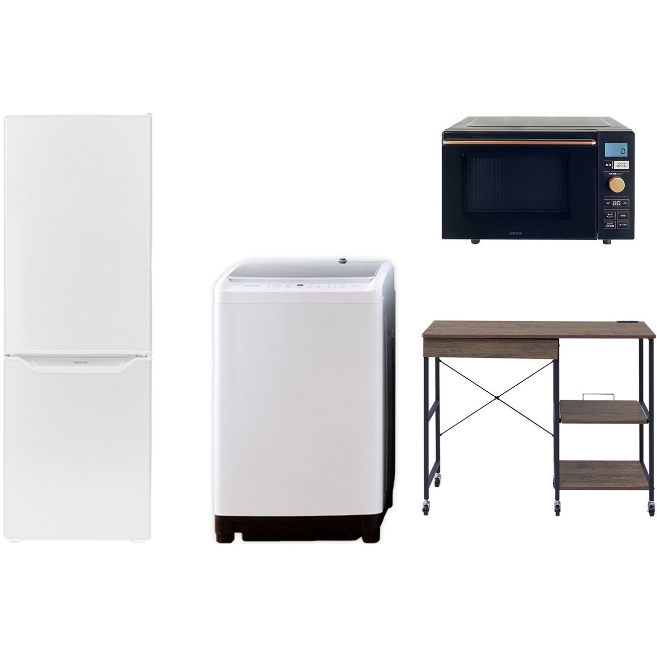 家電セット】4点セット (8kg洗濯機 173L冷蔵庫 オーブンレンジ レンジ 