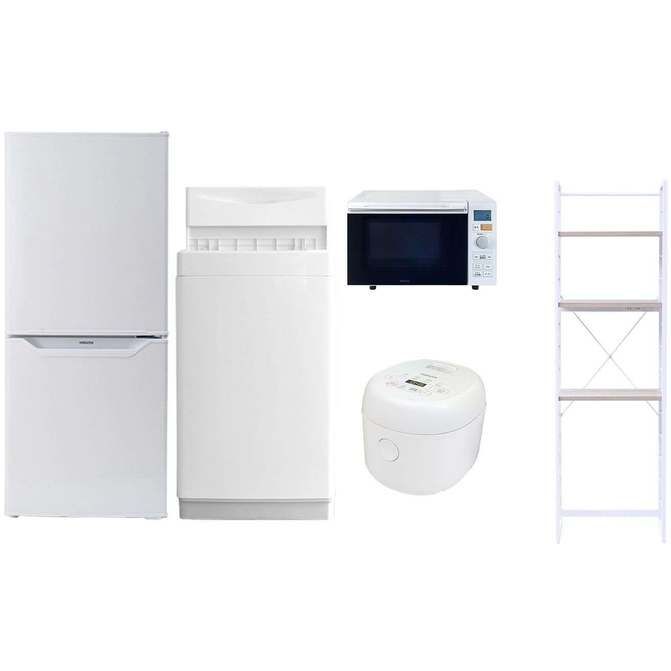 157L/6ZC4テンWH2 【家電セット】5点セット (6kg洗濯機 106L冷蔵庫 