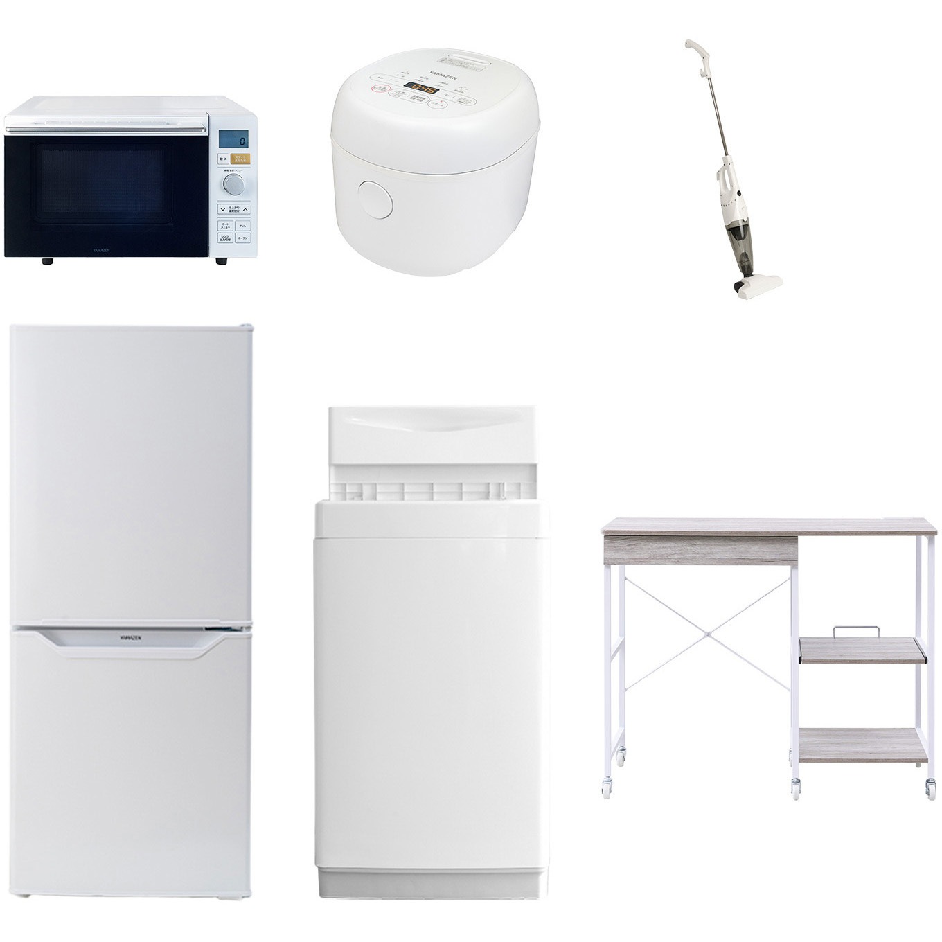 157L/6LCスリム5テンWH2 【家電セット】6点セット (6kg洗濯機 106L 