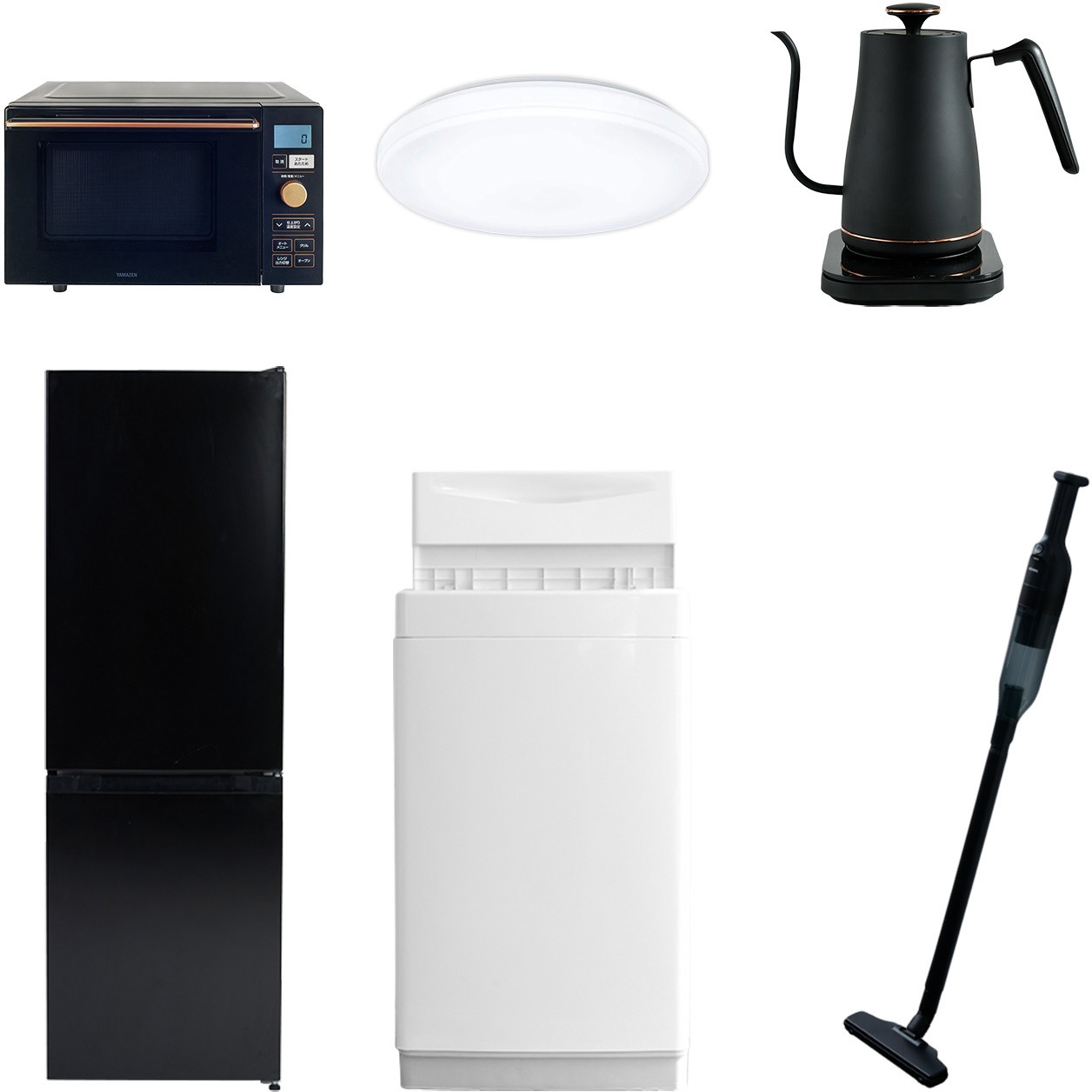 173LDMZCスリム6テンBK4 【家電セット】6点セット (6kg洗濯機 157L 
