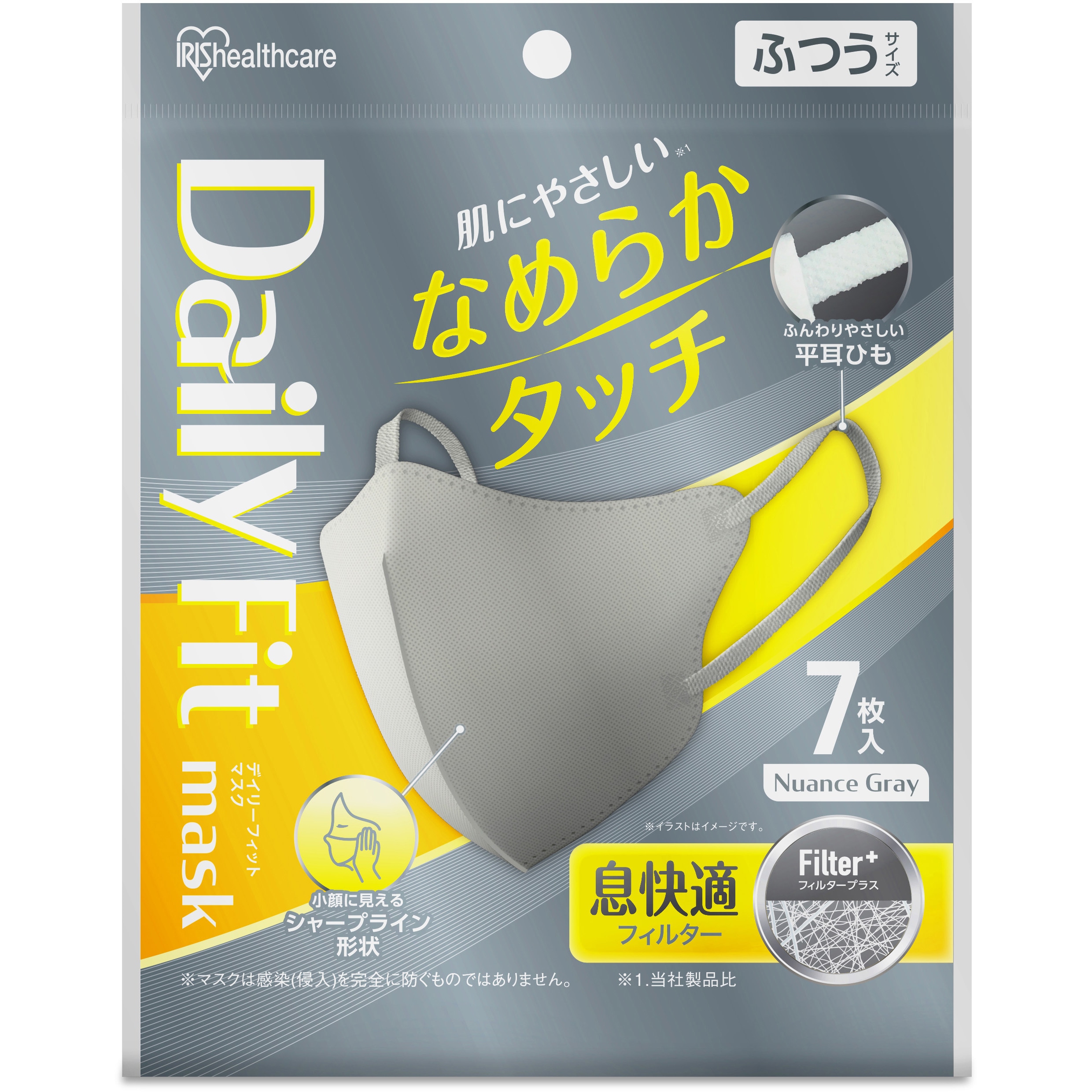 RN-DH7SXH DAILY FIT MASK なめらかタッチ 立体 ふつうサイズ 7枚入