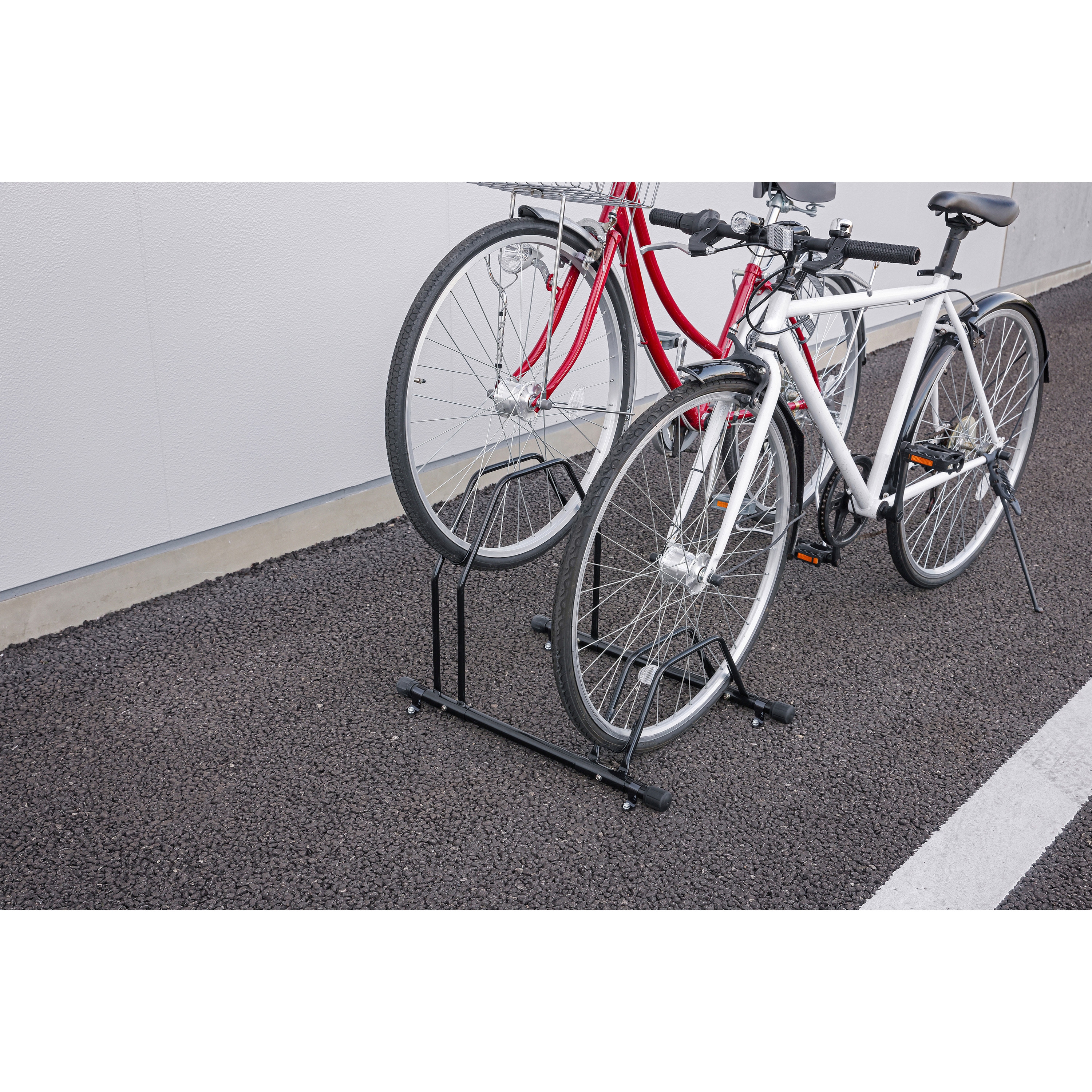 BYS-2-R 自転車スタンド 2台タイプ 1台 アイリスオーヤマ 【通販