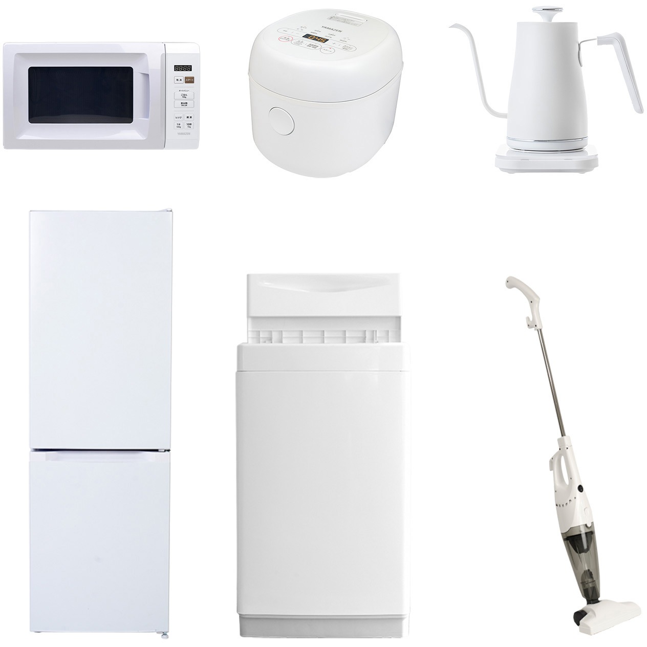 106L6DJLCDKZCW8テンWH4 【家電セット】6点セット (6kg洗濯機 157L 