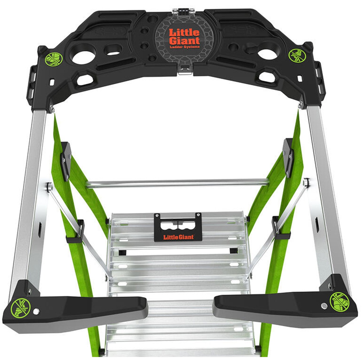 LG-19305 FRP上枠付き脚立 フォートレス 長谷川工業 5段 天板高さ1.4m