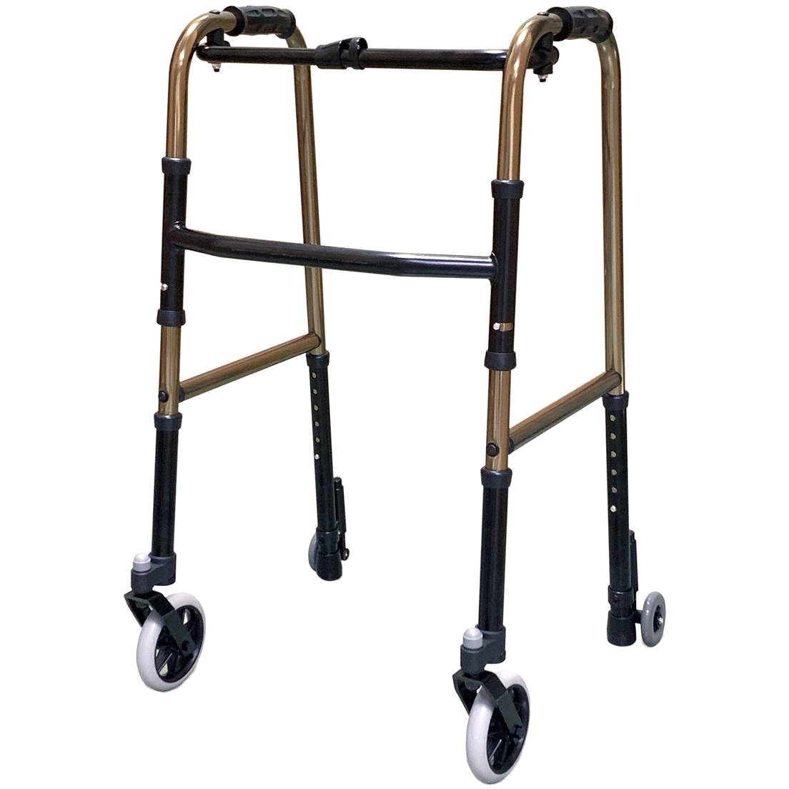 C2021CLR-BR キャスター(LR)付歩行器 アクションジャパン コンパクトタイプサイズ  C2021CLR-BR