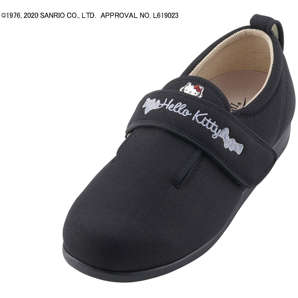 010501 ダブルマジックⅢ 3E(ハローキティ) ウェルファン 黒色 サイズ4L 1足