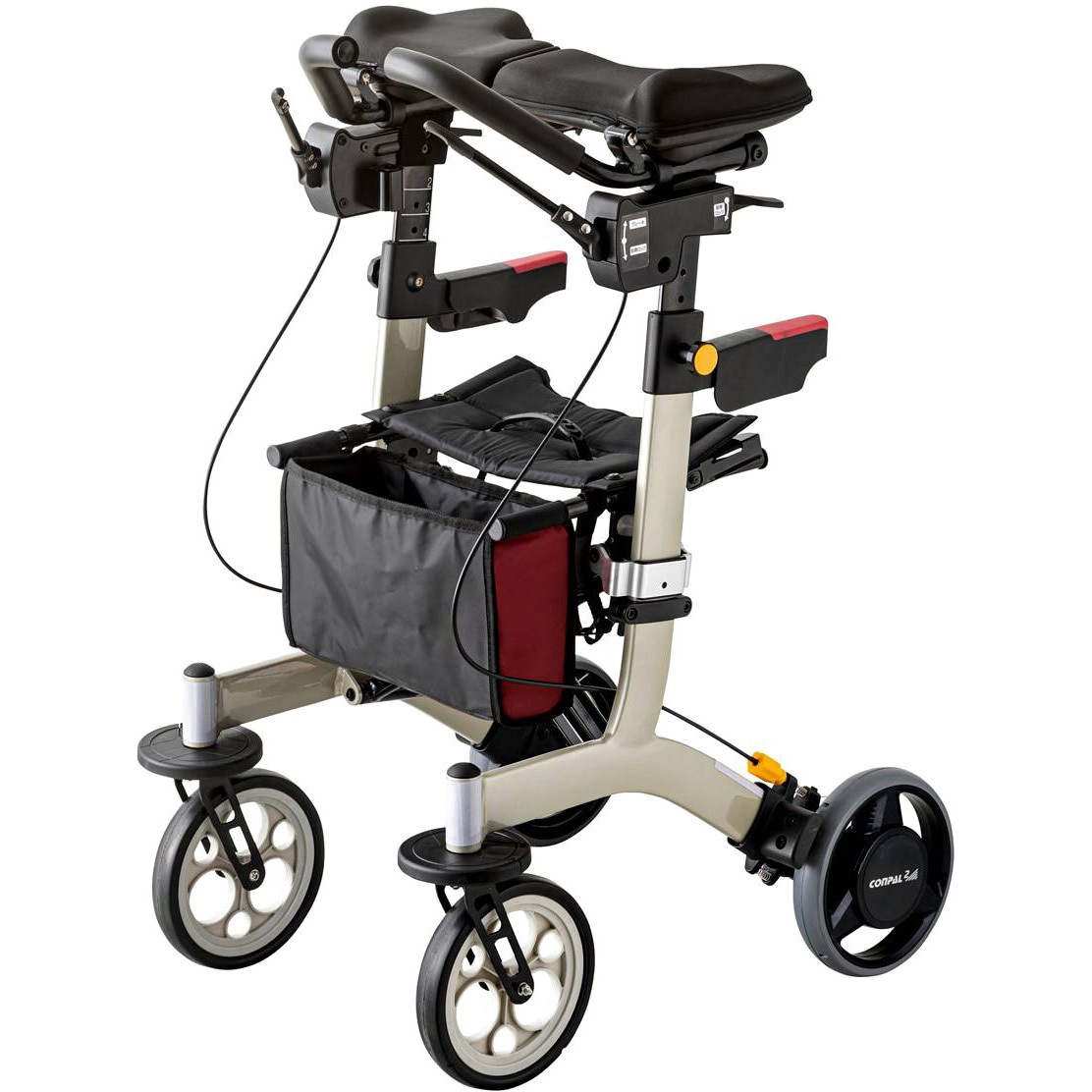 532298 歩行車 リトルターンZ 抑速プラス Aron(アロン化成) ワインレッド色