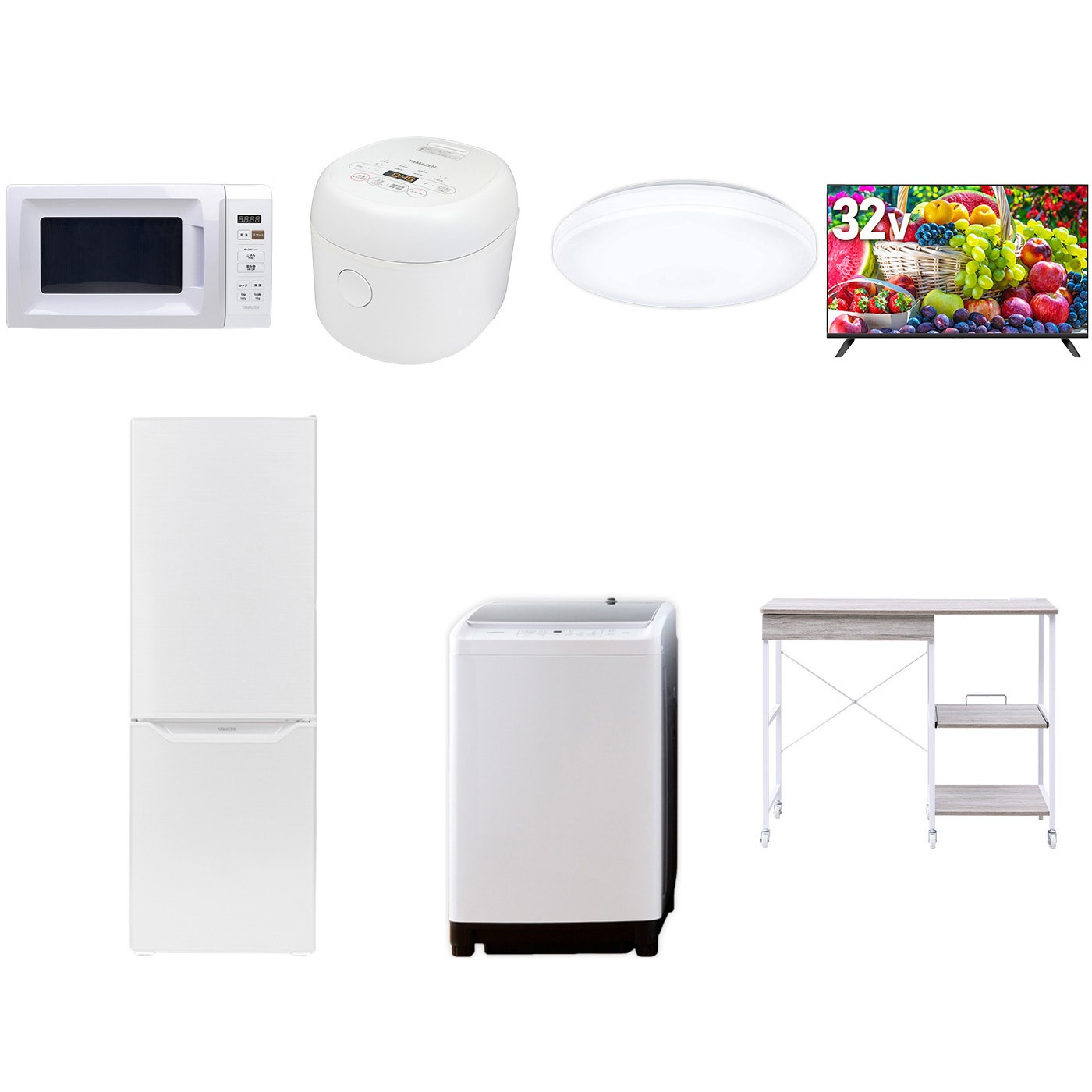 157L6D32TV81ZSW9テン50WH 【家電セット】7点セット (8kg洗濯機 173L 