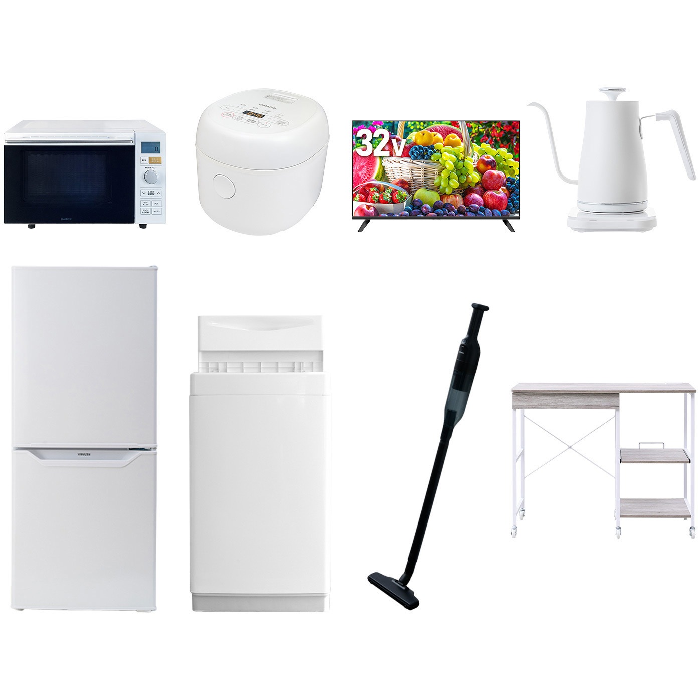 157L6D32TV81/S7テン5WH 【家電セット】8点セット (6kg洗濯機 106L 