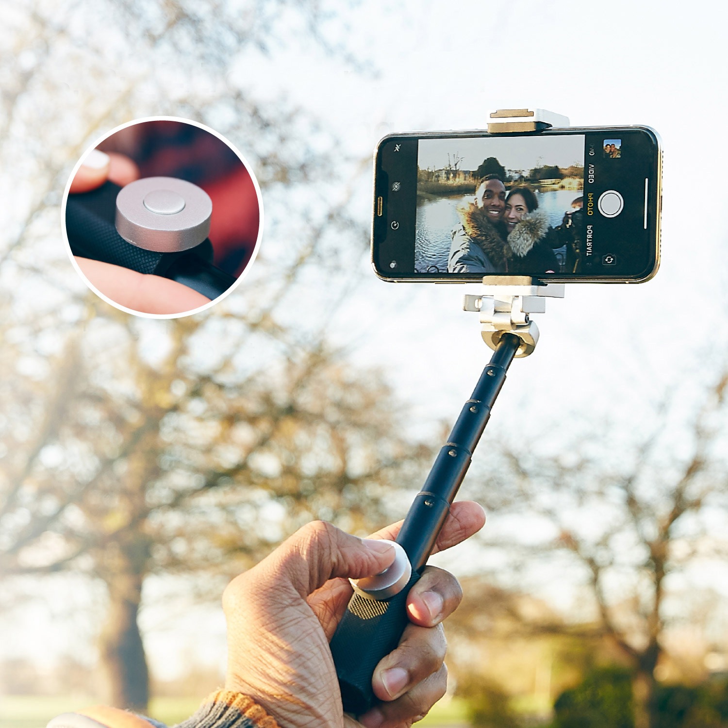 JM-GP200BK Just Mobile スマホ用多機能カメラグリップ ShutterGrip 2
