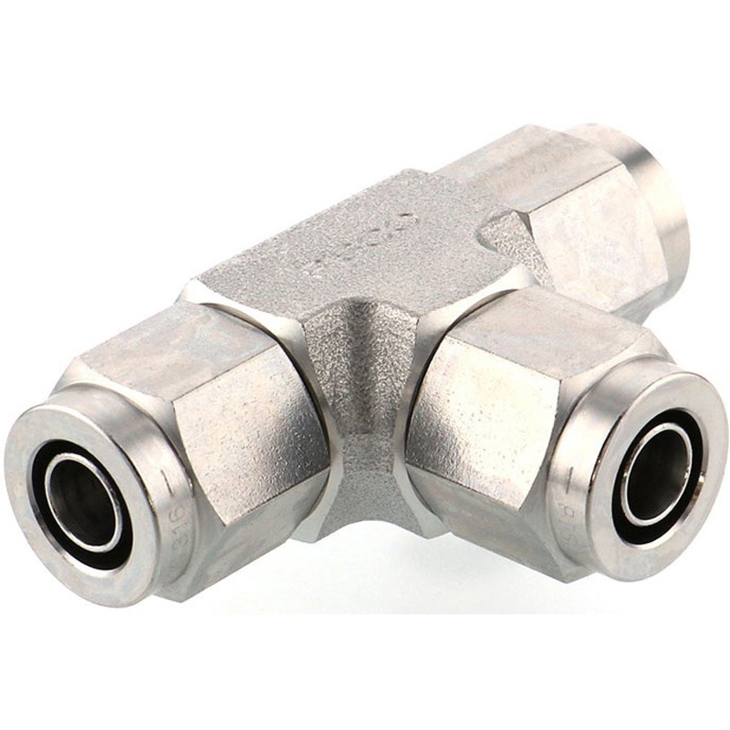 NSE1080 SUS316締付継手ユニオンティー PISCO(ピスコ) チューブ外径10mm 1個