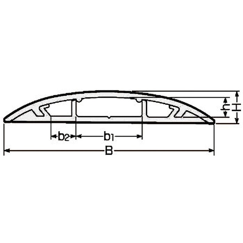 OP7L-2J ワゴンモール(薄型) 未来工業 OP7L型規格 ベージュ色 全長2m 1