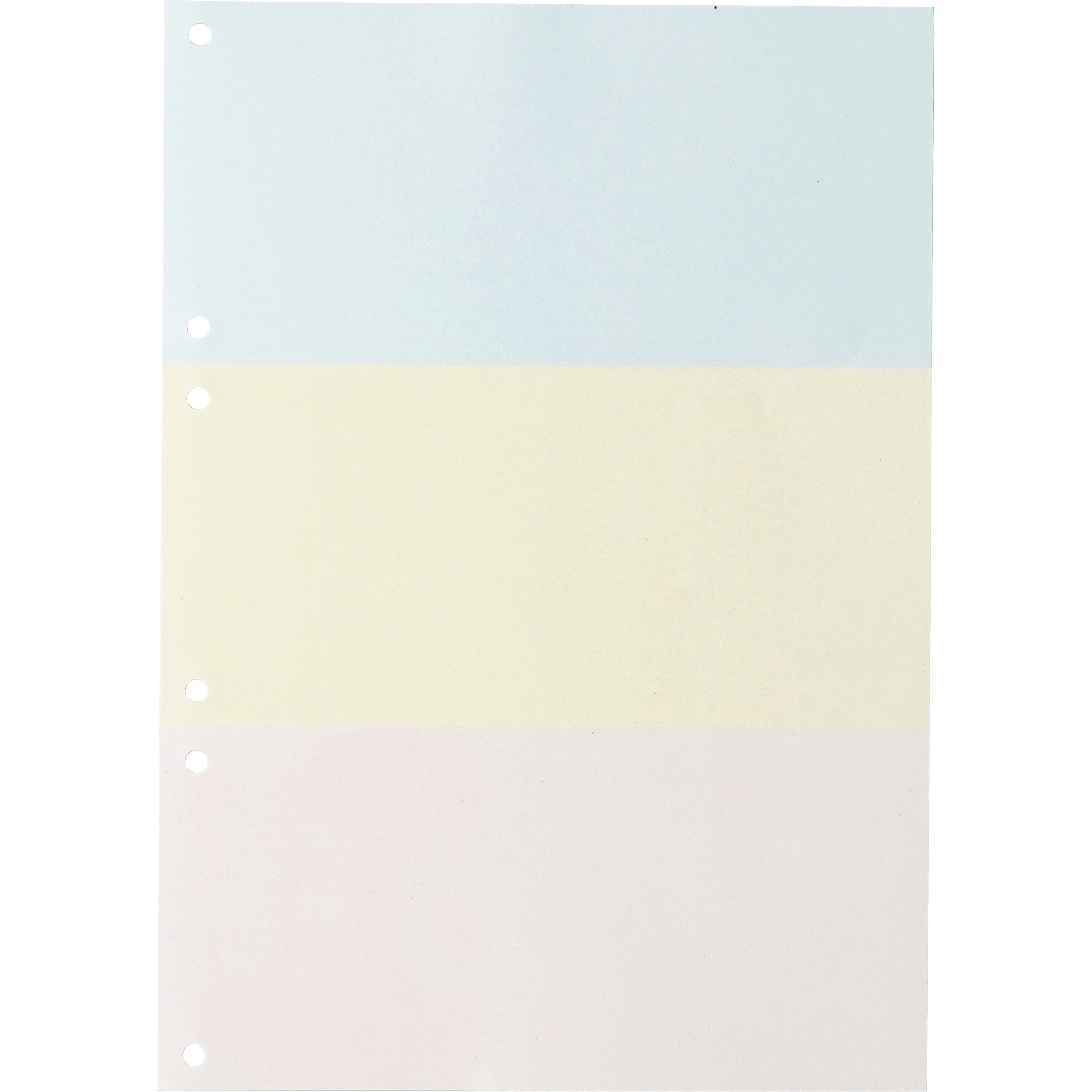 ナカバヤシ カット帳票 3分割 6穴 無地 1000枚 BMP-E03H BMP-E03HC カット帳票⁄3分割⁄6穴カラー ナカバヤシ 青・黄・桃色