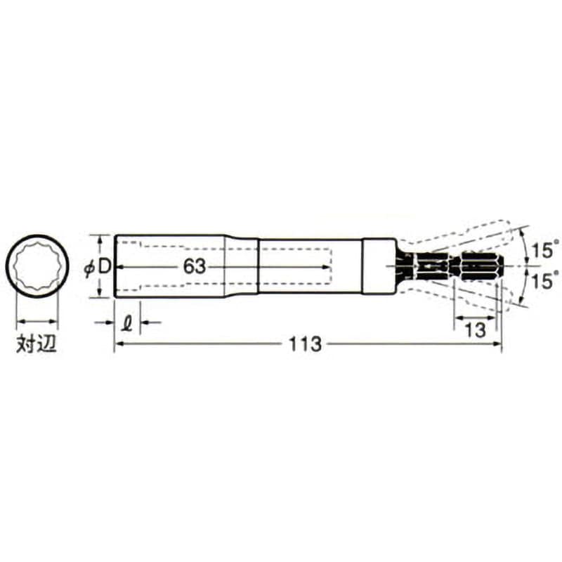 WA202111 首振りソケット ベッセル 先端サイズ21 WA202111 - 【通販モノタロウ】