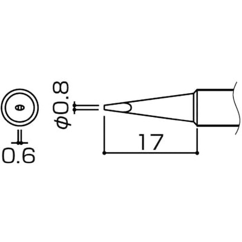 T4-08D こて先 0．8D型 10本入 1個 HAKKO(白光) 【通販モノタロウ】