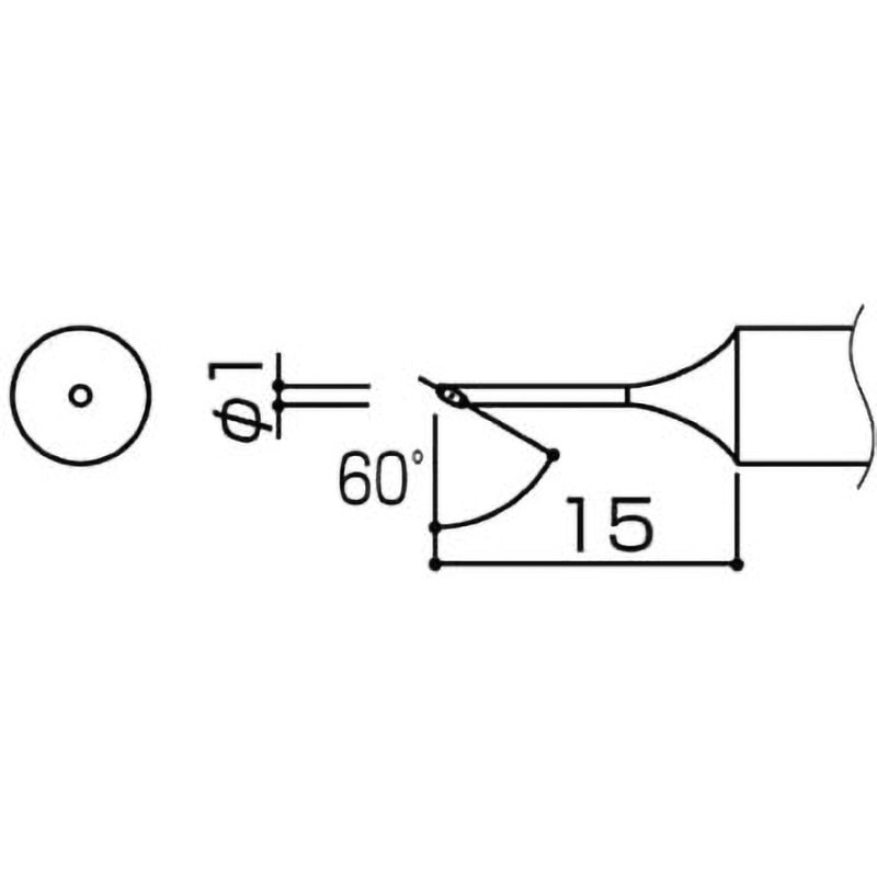 T4-1CF こて先 1C型 面のみ 10本入 1個 HAKKO(白光) 【通販モノタロウ】