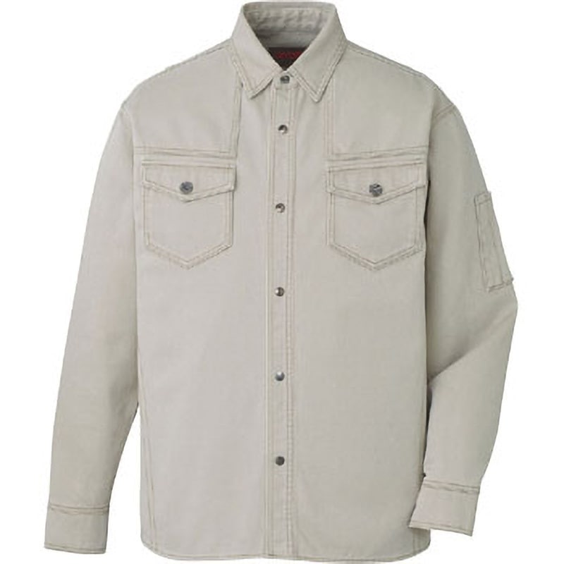 51004 JAWIN 51004 長袖シャツ(秋冬用) 自重堂 サイズL着丈76cm