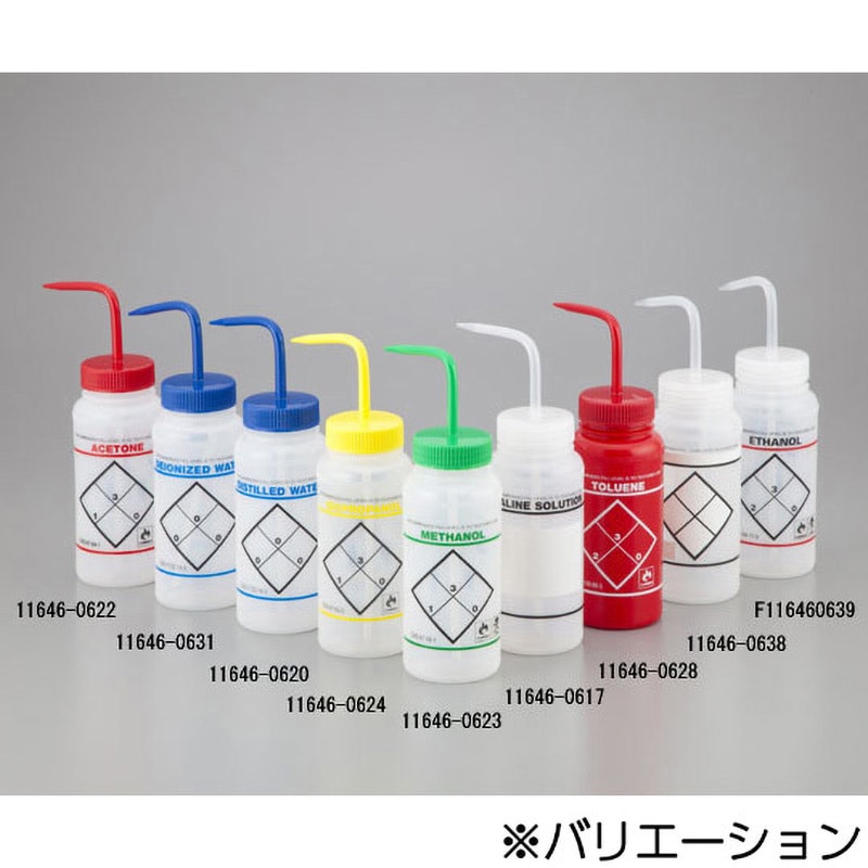 11646-0622 ラベル付洗浄瓶 アズワン 容量500mL 樹脂 - 【通販