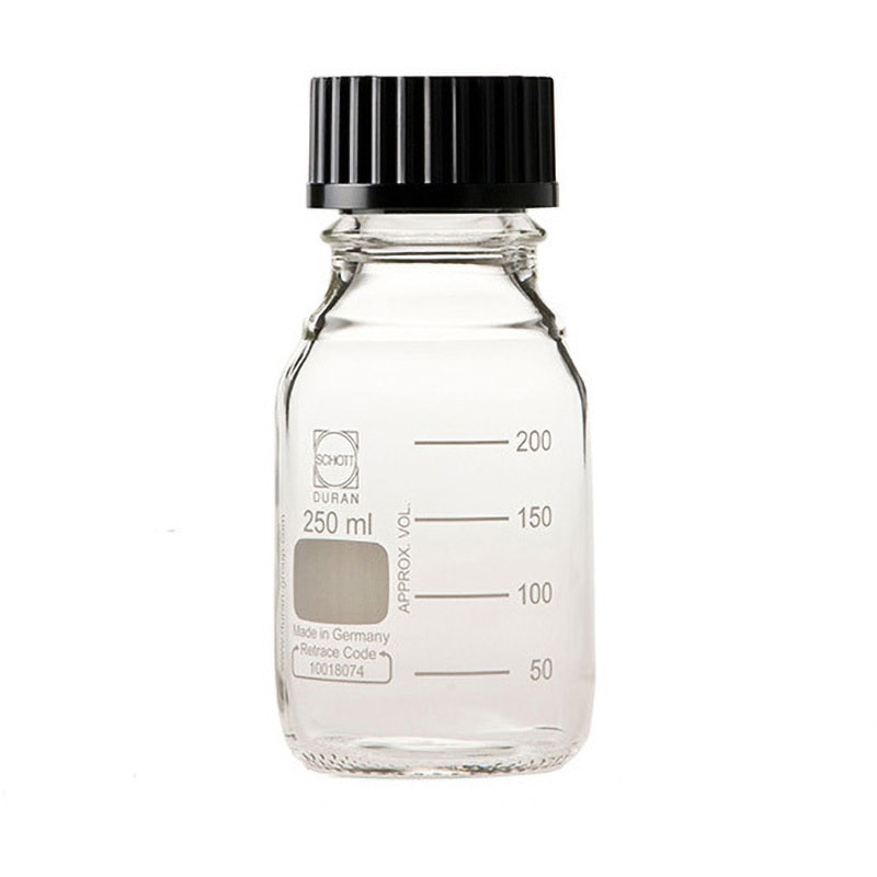 017200-2502A ねじ口瓶丸型 DURAN 250mL ねじ口規格(GL)45 目盛あり 1