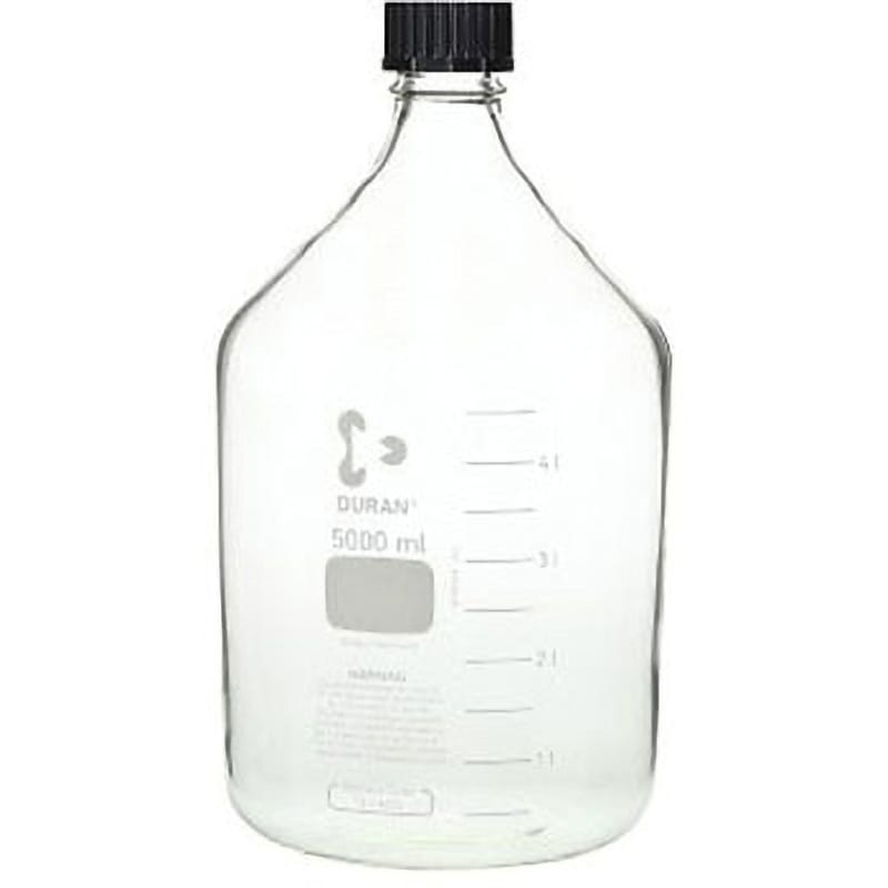 017200-50002 ねじ口瓶丸型 DURAN 5000mL ねじ口規格(GL)45 目盛あり  1本 017200-50002