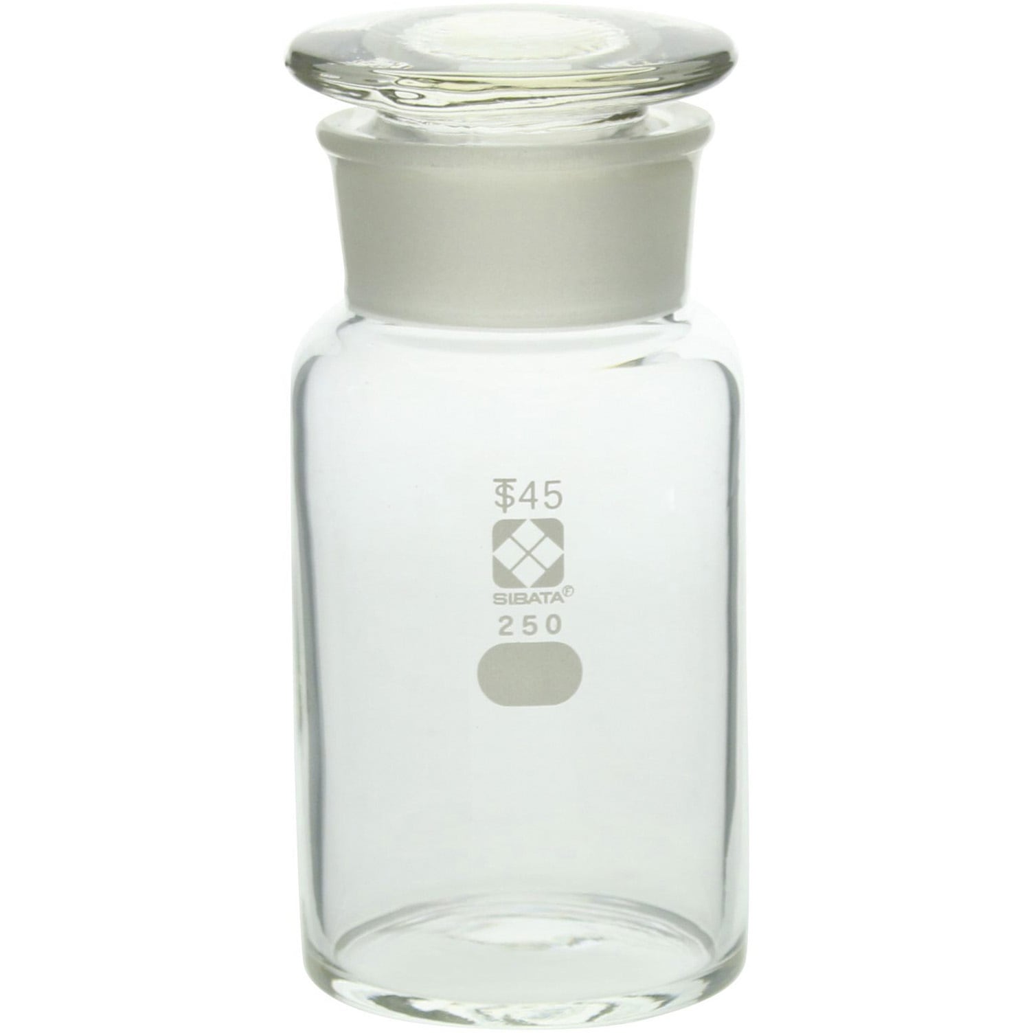 【柴田計器】ガラス器具　試薬びん 広口 白　500ml×3と250ml×1 017070-250A 試薬びん 広口 SIBATA(柴田科学) 白色 250mL 1本