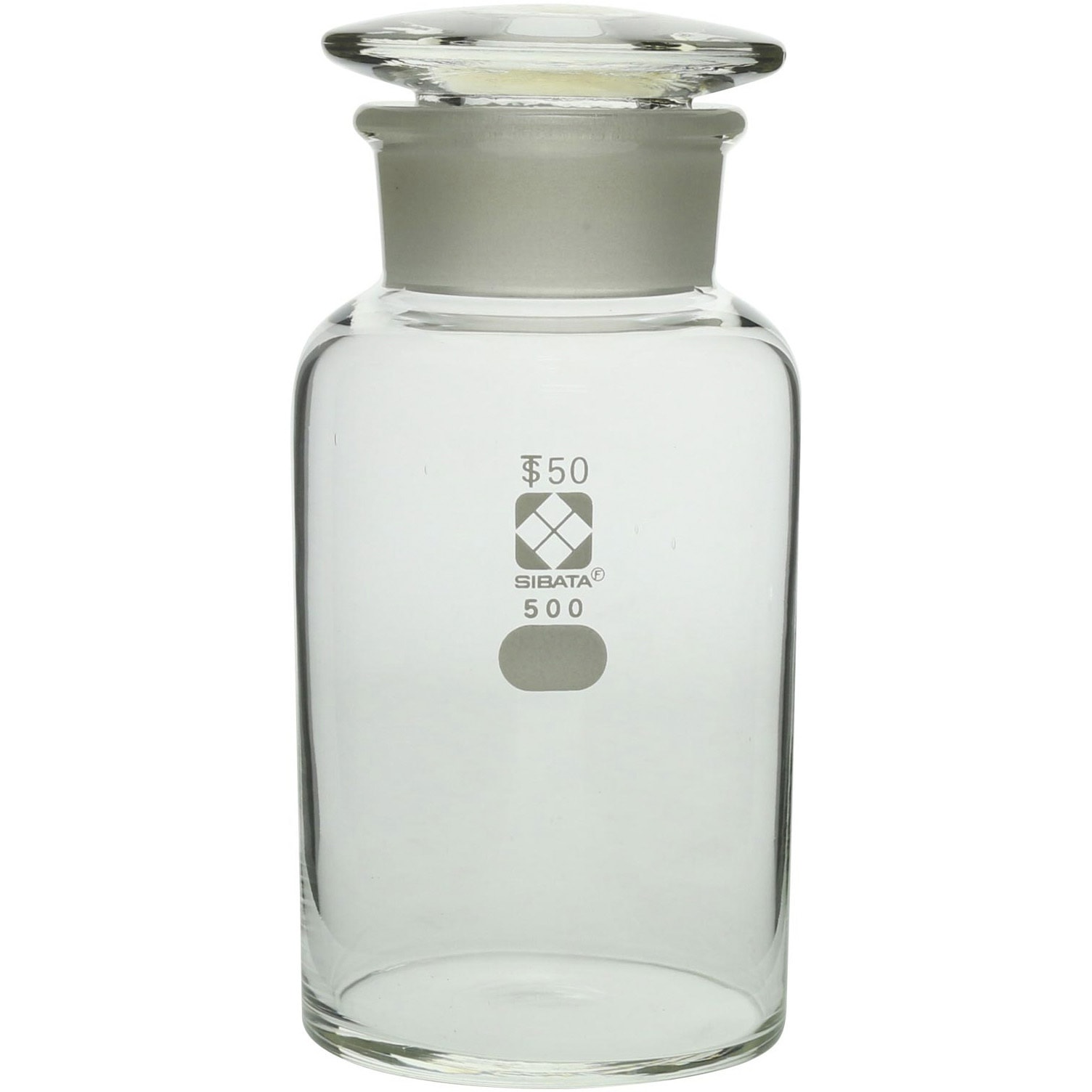 【柴田計器】ガラス器具　試薬びん 広口 白　500ml×3と250ml×1 柴田計器】ガラス器具 試薬びん 広口 白 500ml×3と250ml×1